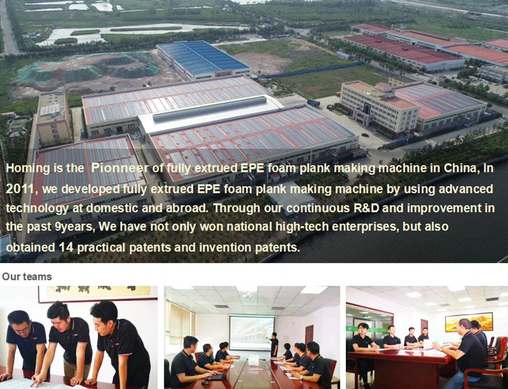 Non Crosslinked EPE/PE/Polyethylene Mattress Foam Making Machine Manufacturer in China