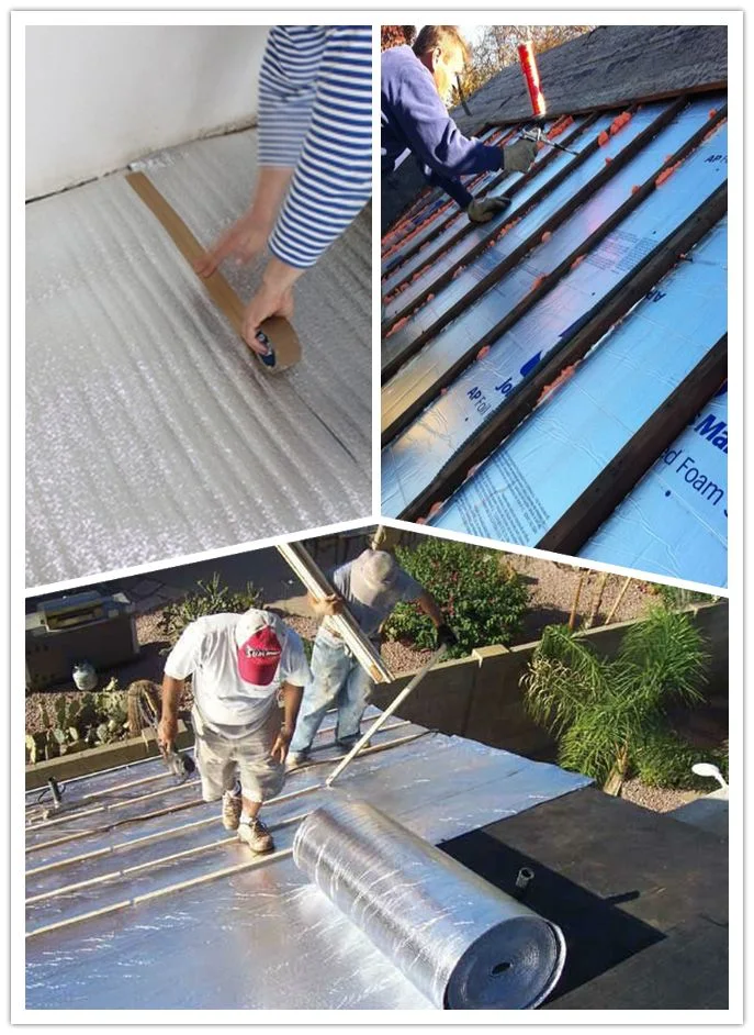 Aluminum Foil Foam Polyethylene Insulation Roofing Underlayment Foil Insulation
