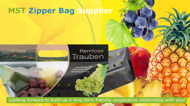 Resealable Dried Fruit Kraft Paper Mylar Bags with Ziplock