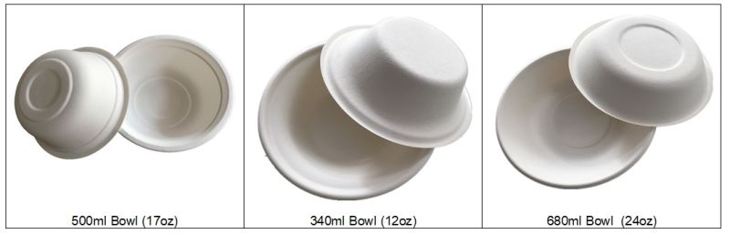 350ml Biodegradable Bagasse Bowl Sugarcane Bowl