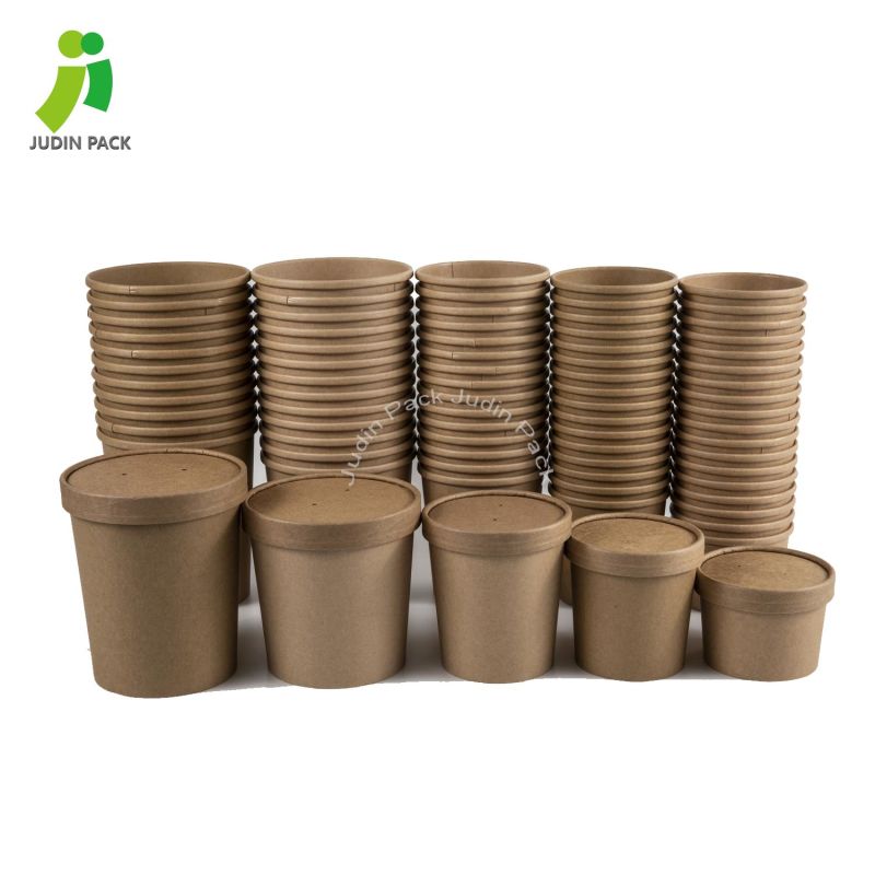 Kraft Paper Bowl Disposable Paper Cup for Soup