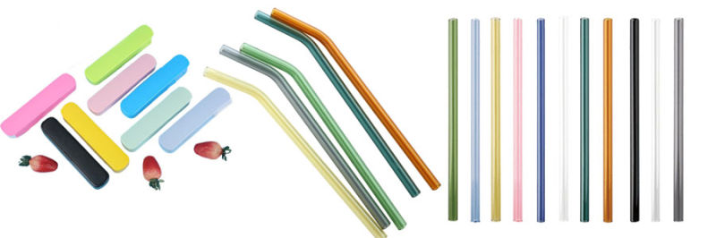 Manufacturer of Glass Straw 6mm Dia Glass Straw Glass Drinking Straw