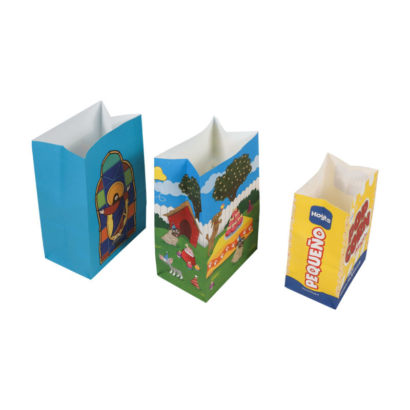 Custom Printed Craft Paper Gift Packaging Sack Shopping Tote Kraft Paper Sack
