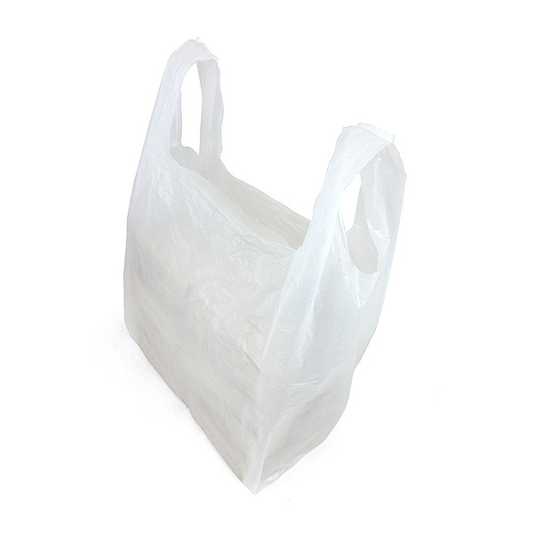 HDPE White Plastic Shopping Carrier Vest Bag for Supermarket Food