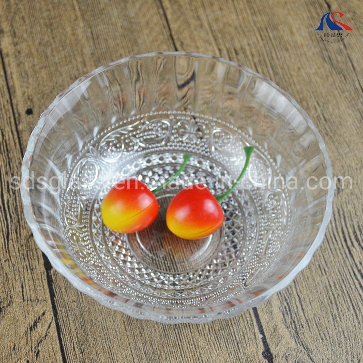 7" Pyrex Decorative Crystal Fancy Glass Soup Bowl