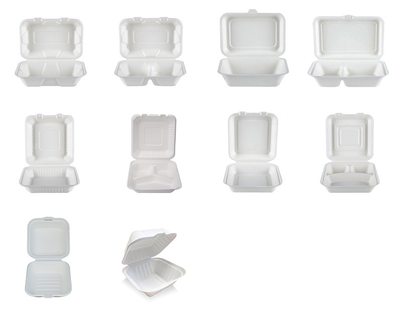 Biodegradable Disposable Compostable Bagasse Sugarcane Food Packaging Lunch Box