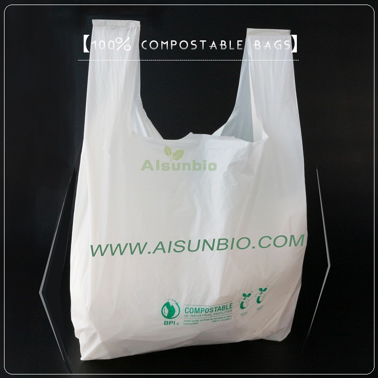 Wholesale 100% Biodegradable Plastic Bag Biodegradable Shopping Compostable Garbage Bag Corn Starch Bags Pbat/PLA Bolsas Biodegradables