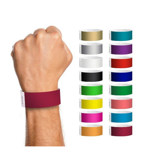 Customized Printed Logo RFID Silicone Wristband Woven Bracelet Tyvek Paper Wristband (04)