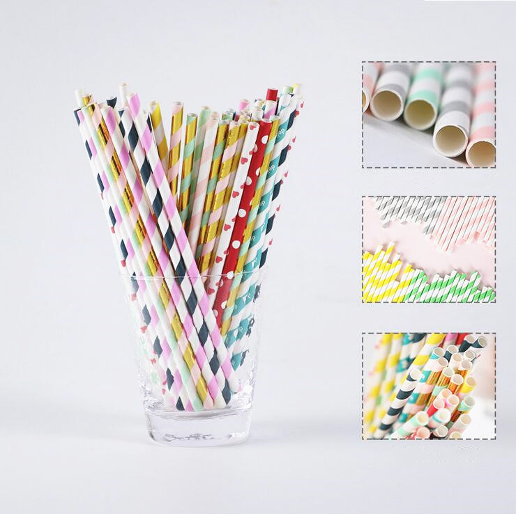 Amazon Hot Sell Biodegradable Kraft Straw, Eco-Friendly Paper Straws Kraft