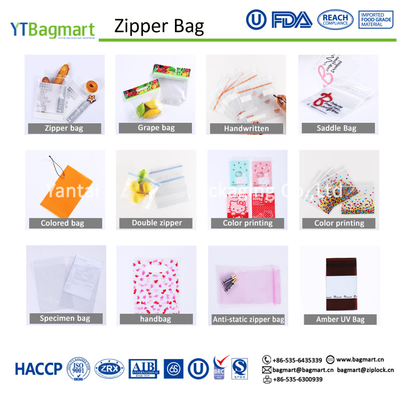 Food Grade Bag, Reclosable Bag, Plastic Bag, Veggies/Nut/Rice/Frozen/Tea/Accessory/Pharma/Cosmetic Zipper Bag