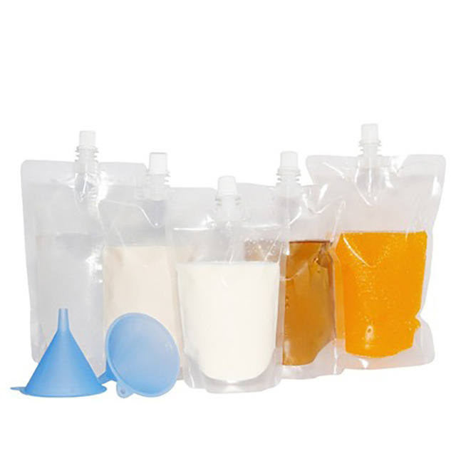 Clear Stand up Drink Plastic Bag with Ziplock