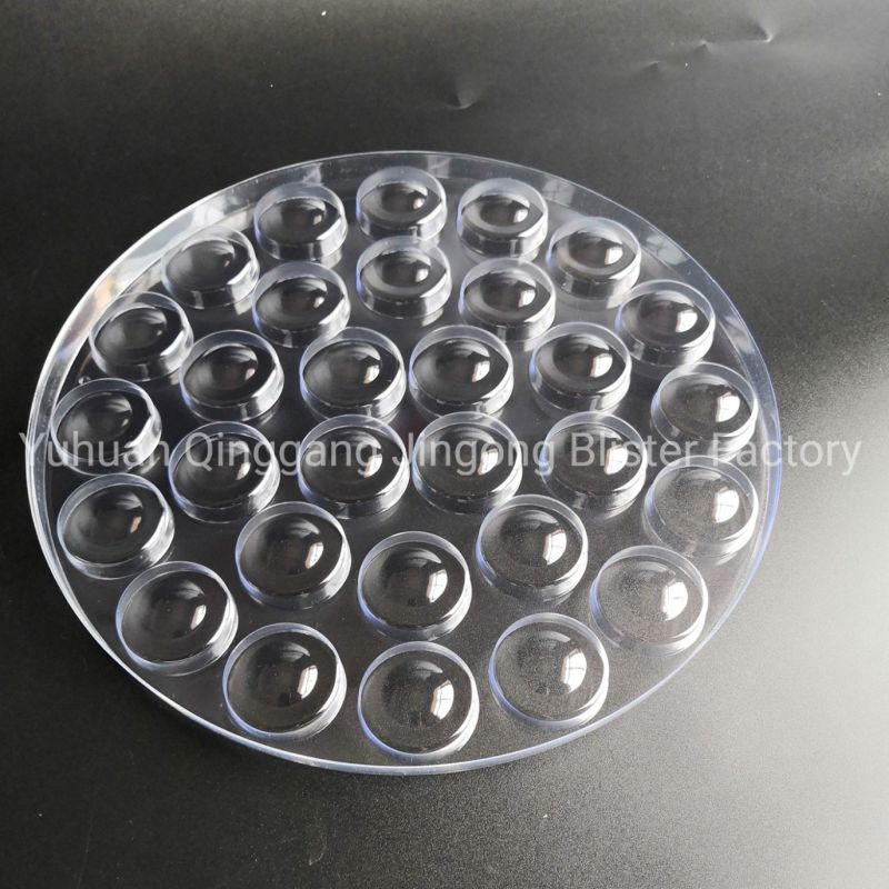 Clear Round Pet Chocolate Tray Plastic Blister Tray for Chocolate
