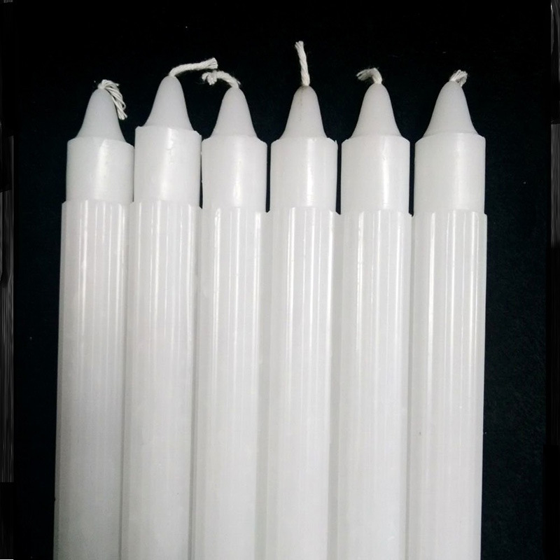 75 White Fluted Candle with Plastic Bag to Namibia