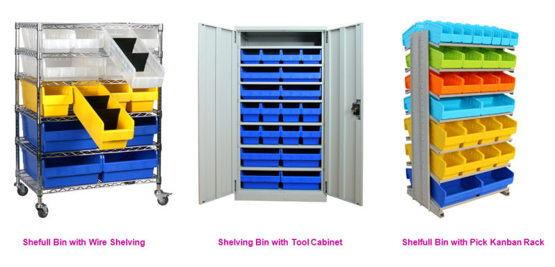 Industrial Warehouse Plastic Shelf Bin for Vertical Storage Automatic