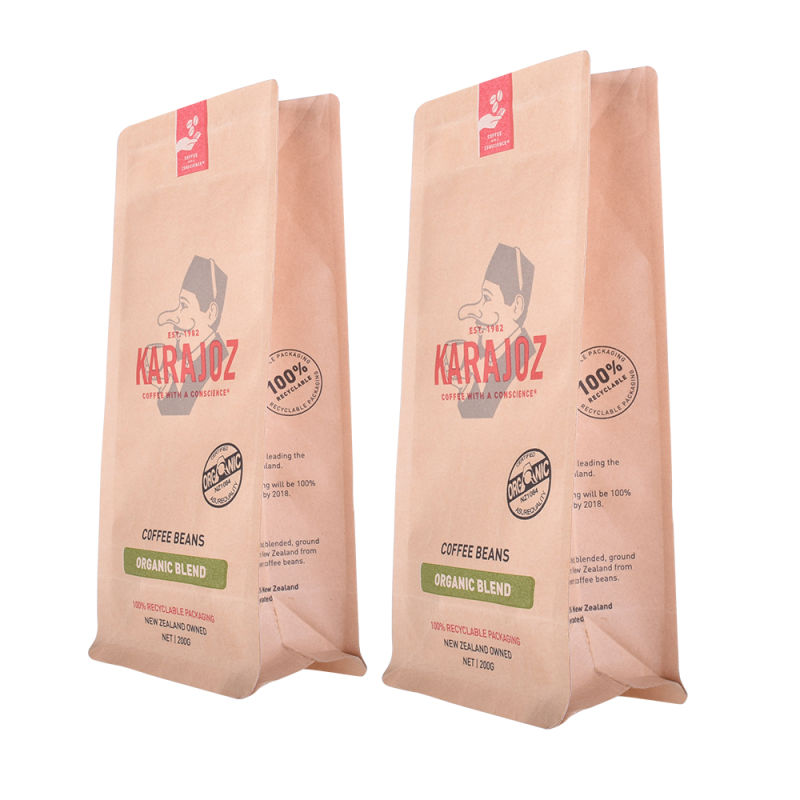 Brc ISO High Barrier Material Coffee Biodegradable Kraft Paper Bag