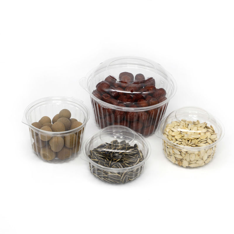 Disposable Pet Plastic Packaging with Lid Take Away Food Salad Containers