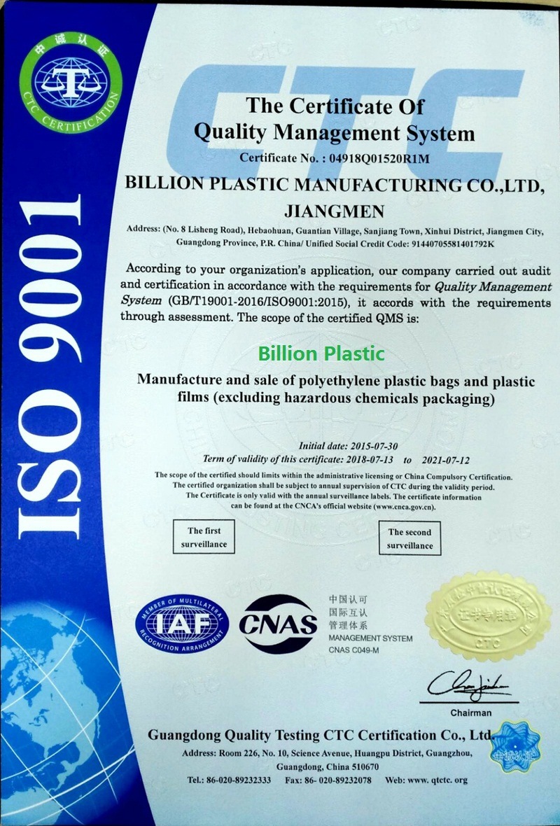 Biodegradable Plastic Shopping Bags for Food Packaging