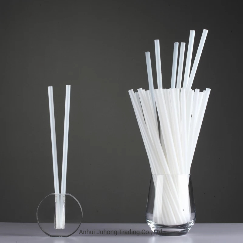 Plain Color with Logo PLA Plastic Straight/Flexible Biodegradable Drinking Straws
