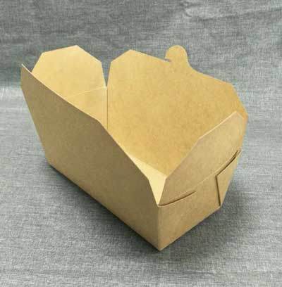 Compostable Kraft Paper Box Kraft Paper Lunch Box Disposable Square Box Disposable Paper Lunch Box Kraft Paper Box