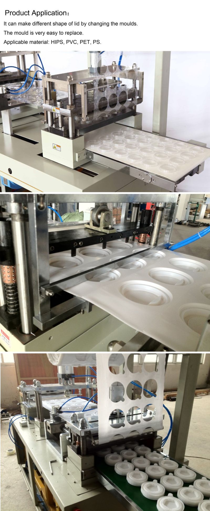 Fully Automatic Plastic Cup Lid Thermoforming Machine Lid for Paper Cup