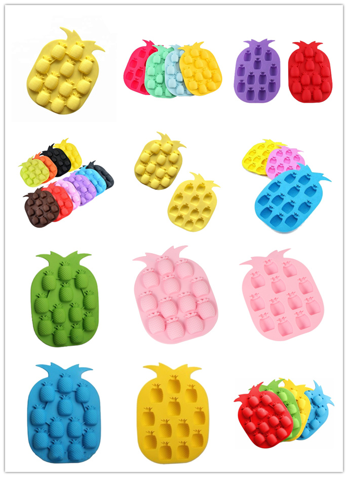 Pineapple Shape Candy Jelly Tray Maker Silicone Ice Cube Tray