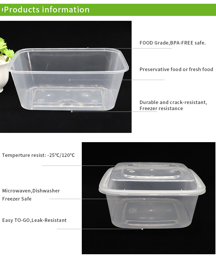 Microwave Safe Food Container Easy Carried Plastic Lunch Box