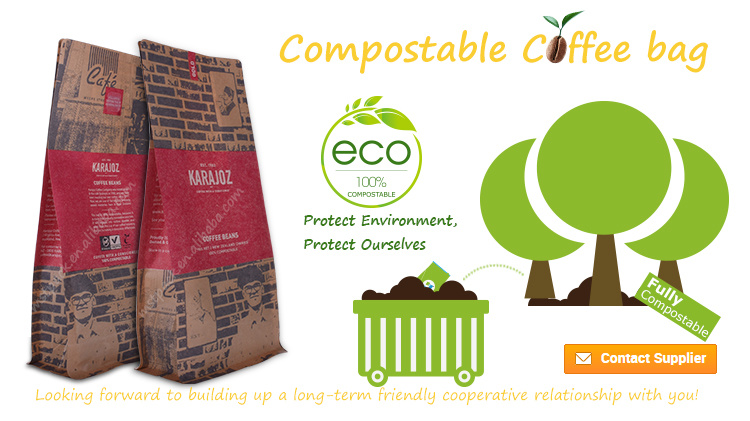 Eco Friendly Compostable Zipper Bag 100% Biodegradable Plastic Bag