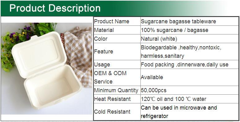 Eco-Friendly Biodegradable Pulp Sugarcane Bagasse 500ml Bowls