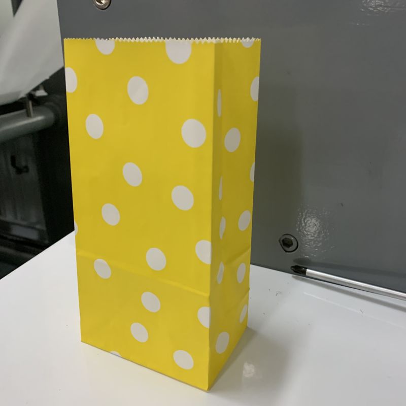 Block Bottom Sos Craft Paper Bag with Logo Printing