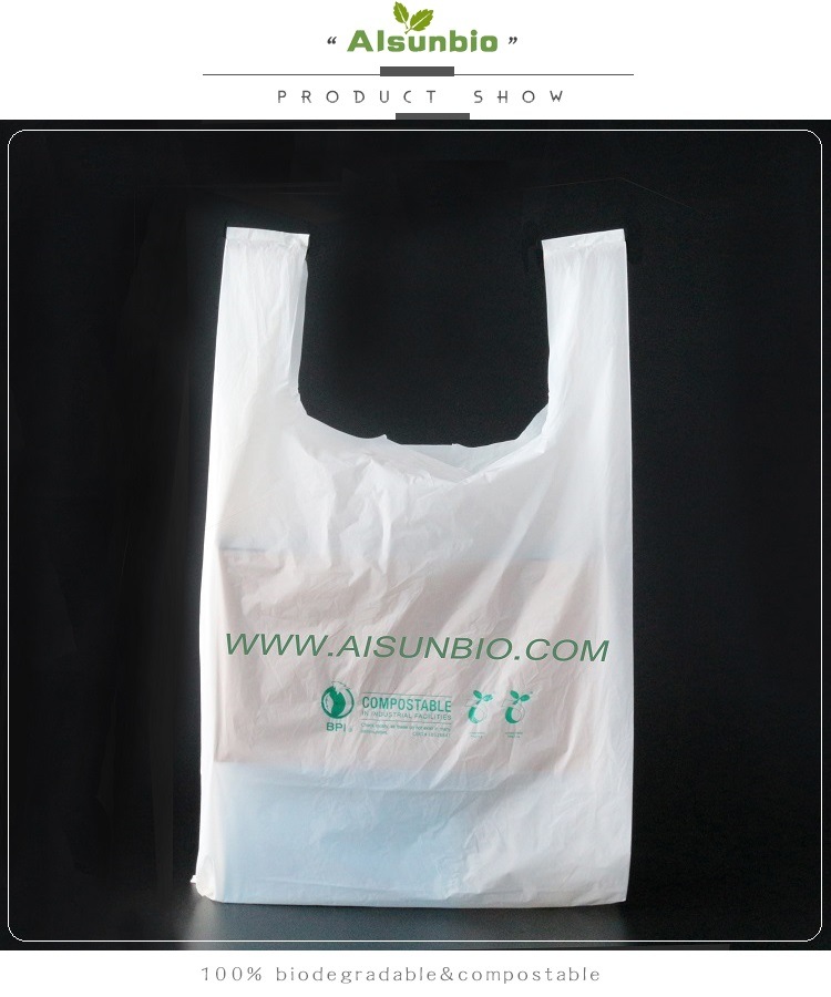 Wholesale 100% Biodegradable Plastic Bag Biodegradable Shopping Compostable Garbage Bag Corn Starch Bags Pbat/PLA Bolsas Biodegradables