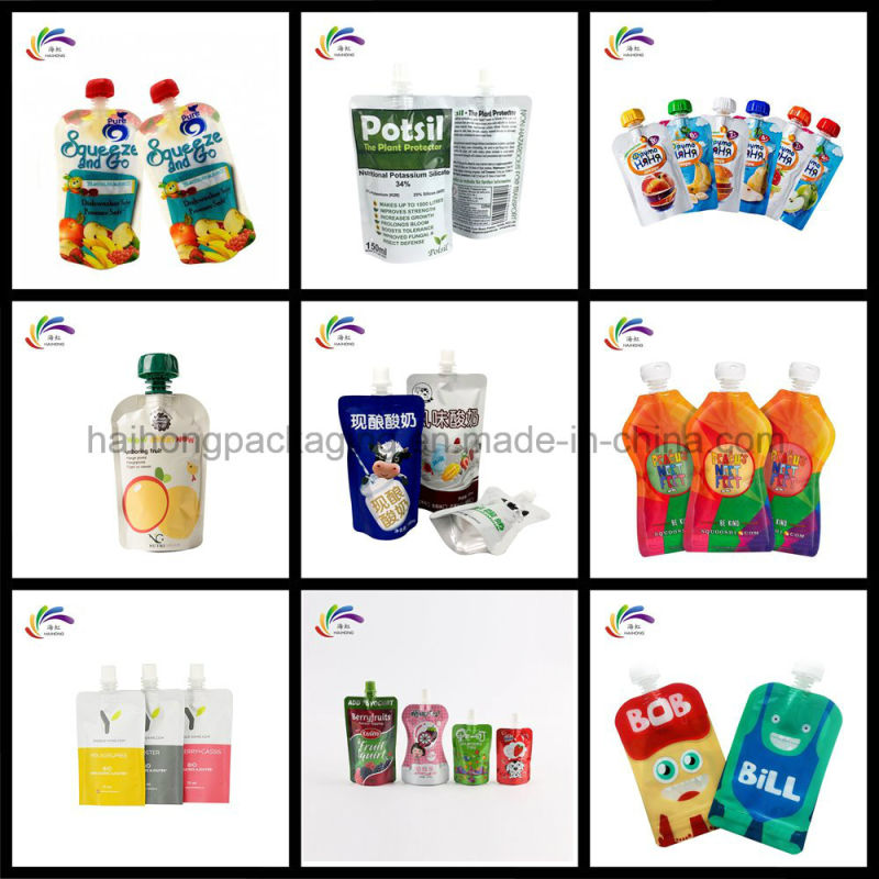 Pot Spout Standing Food Packaging Bag/Juice Plastic Bag/Aluminium Nozzle Bag