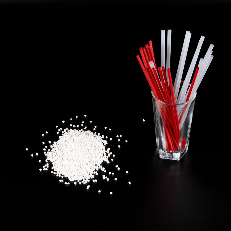 100% Biodegradable PLA Straws Grade Resin for Hot Drinking Straw