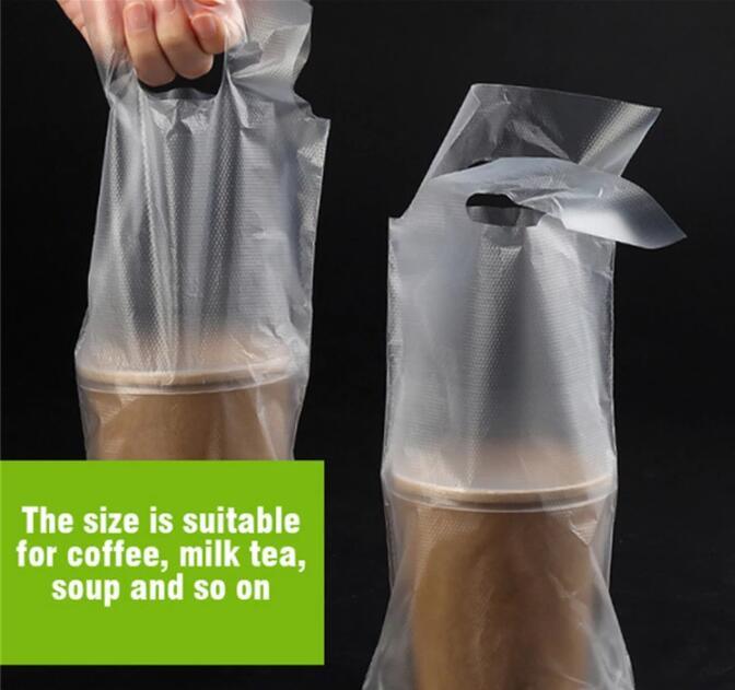 Plastic Shopping Merchandise Food Service Takeaway Plastic Bags with Handles