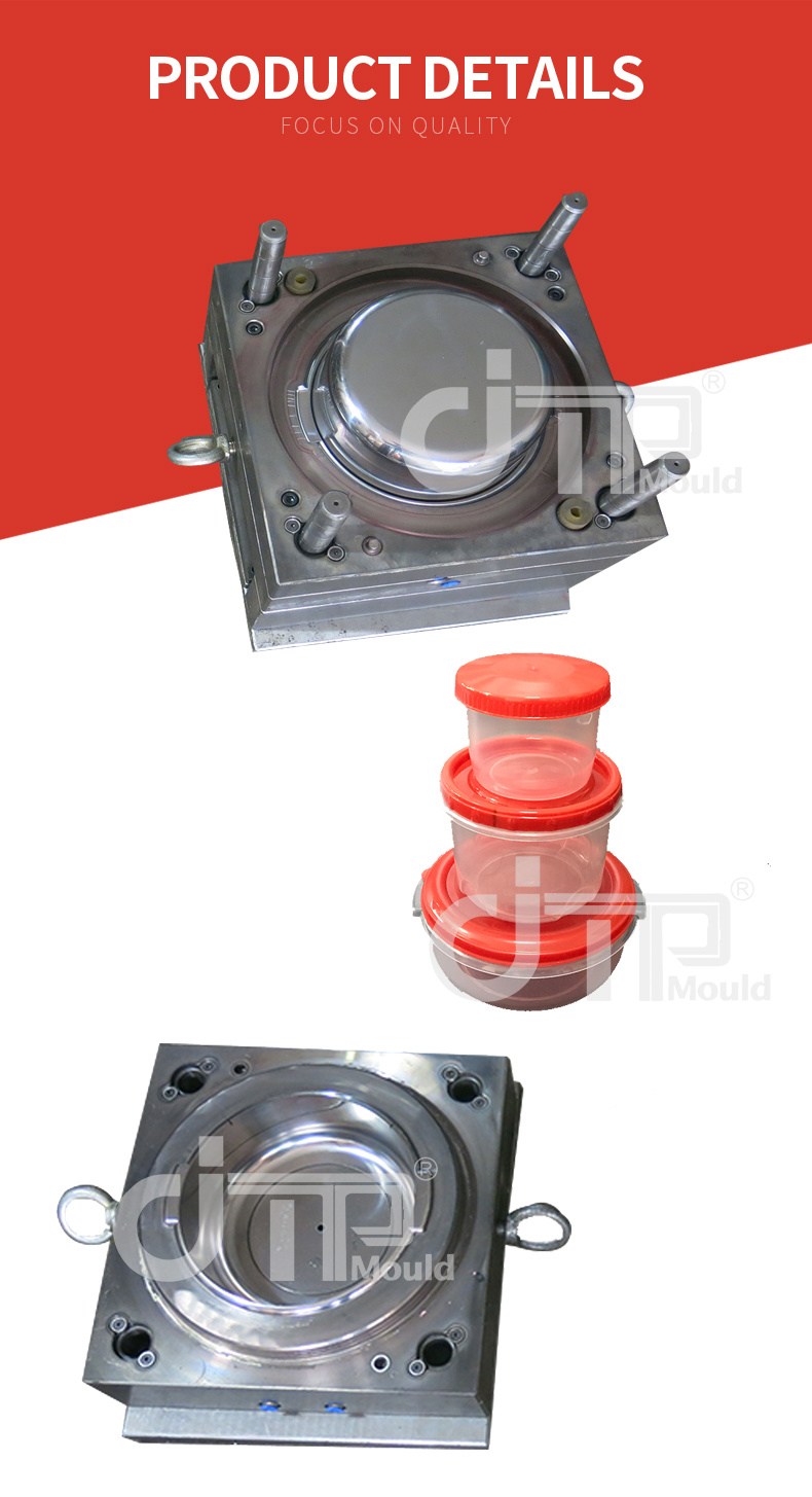 4 Cavities Customized Mould for Round Plastic Food Container