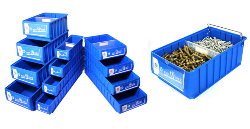Plastic Storage Shelf Bin for Easy-to-Assemble Open Shelves