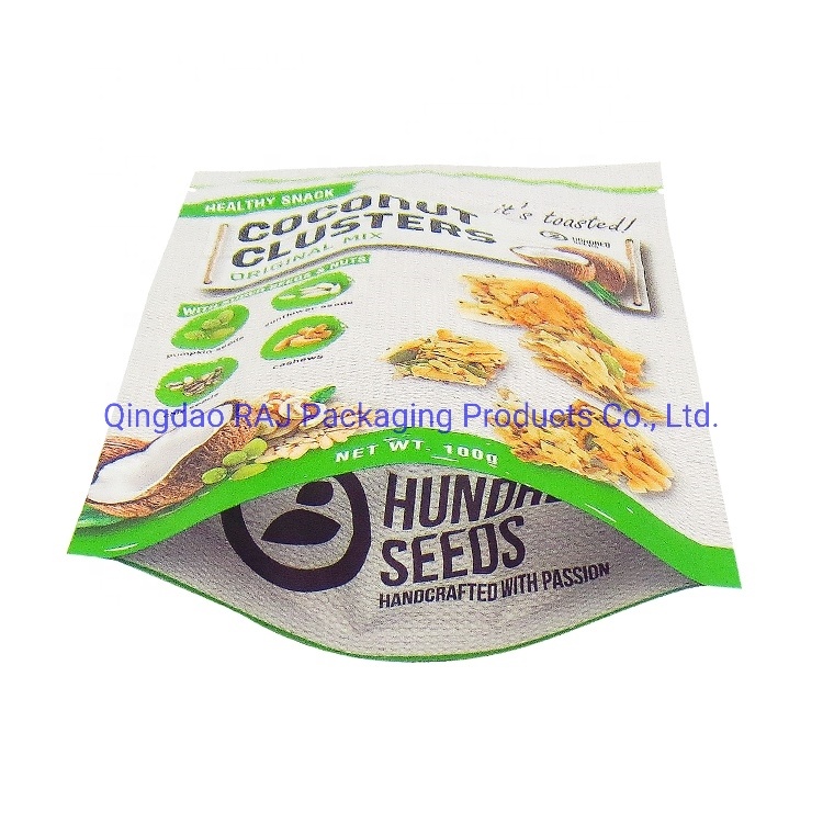 Stand up Aluminum Foil Food Plastic Bag Package with Zipper