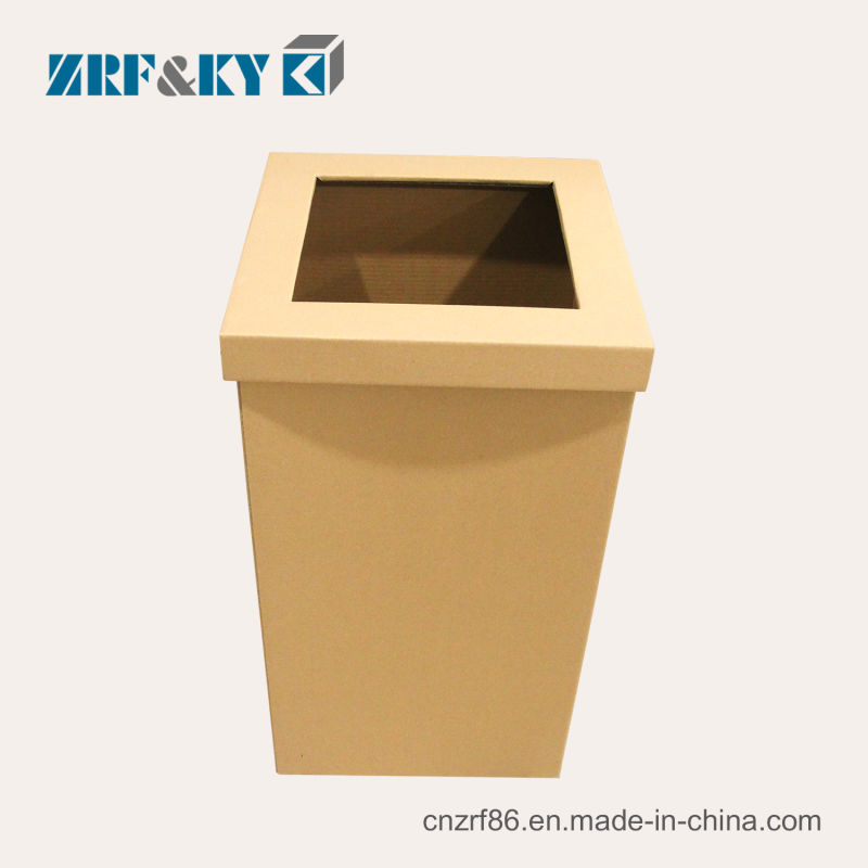 Custom Biodegradable Corrugated/Cardboard/Grayboard Paper Garbage/Trash Containers Rubbish Cans Boxes