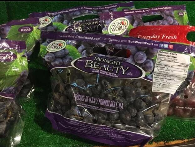 Transparant LDPE Plastic Slider Zipper Bag Grape Bag with Holes Cherry Bag Fruit Bag