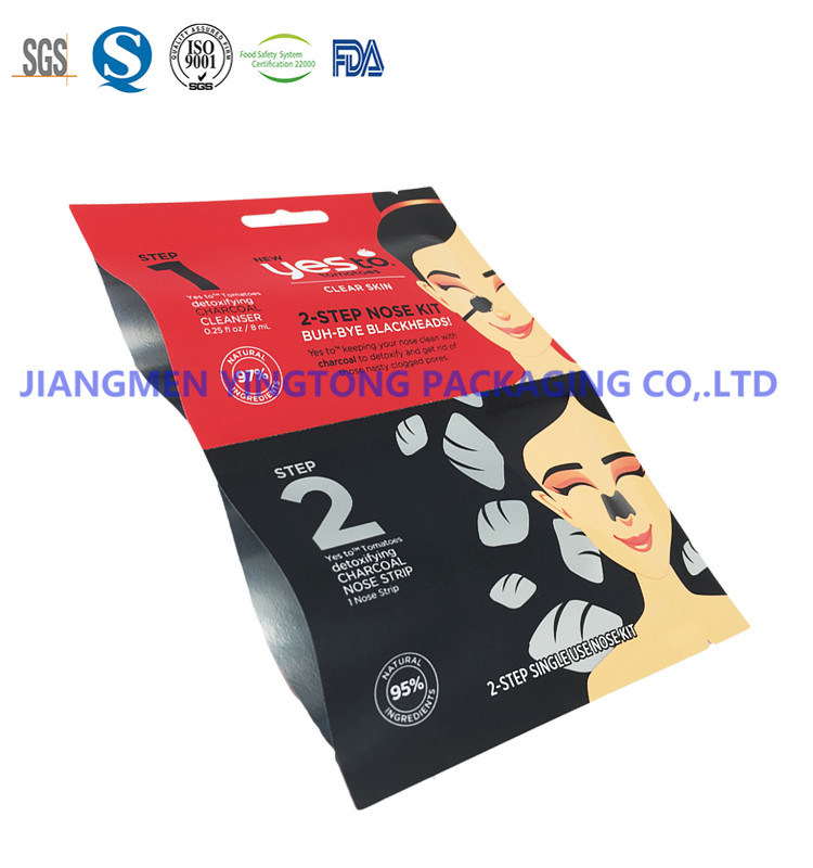 Plastic Cosmetic Packaging Bags for Chain Pouches with Laser Score