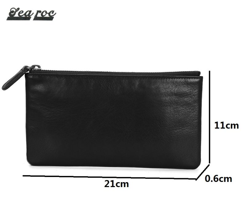 Genuine Cow Leather Large Women Clutch Wallet Real Leather Purse (SR-190141)