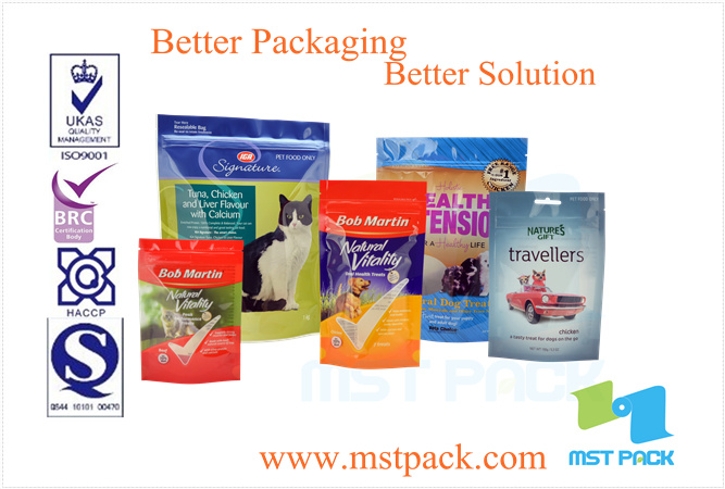 Dry Food Bag One Side Clear One Side Paper Doypack