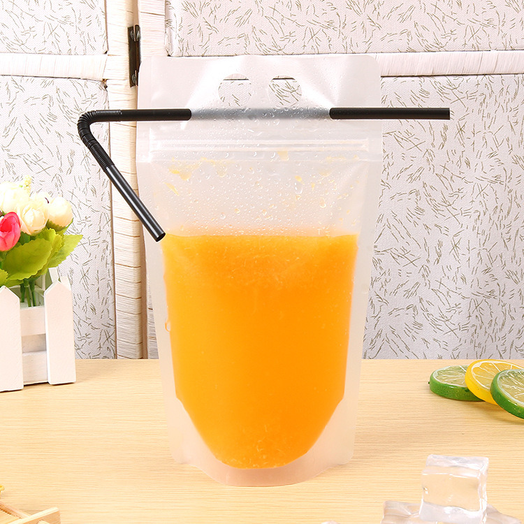 Clear Stand up Drink Plastic Bag with Ziplock