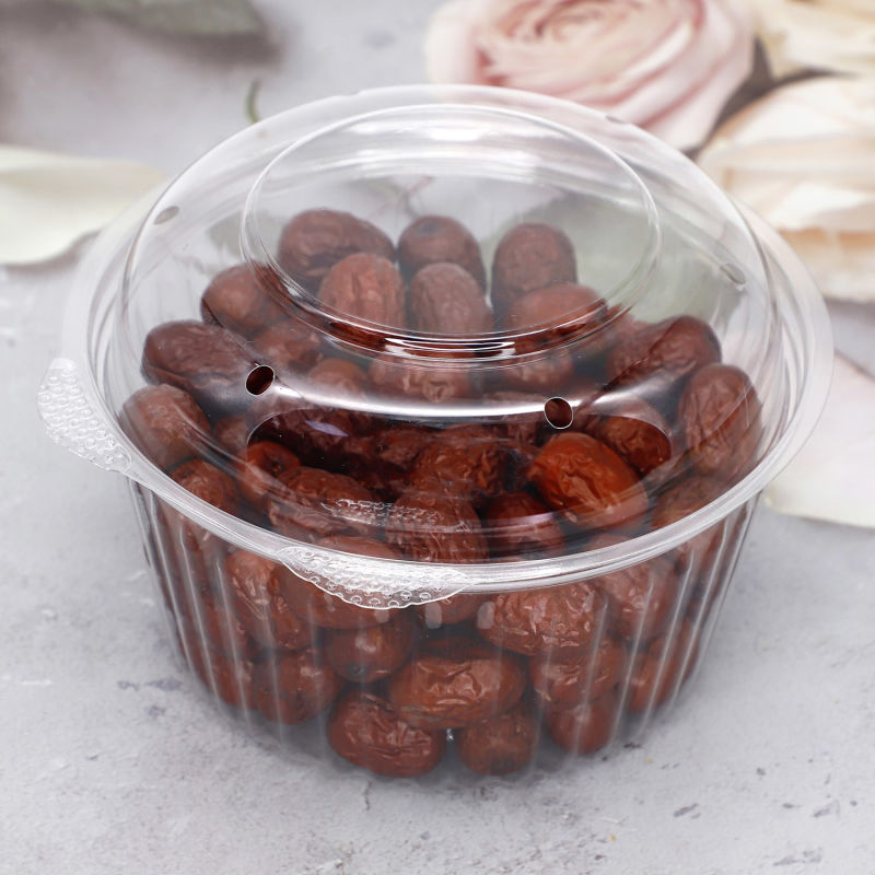 Disposable Pet Plastic Packaging with Lid Take Away Food Salad Containers