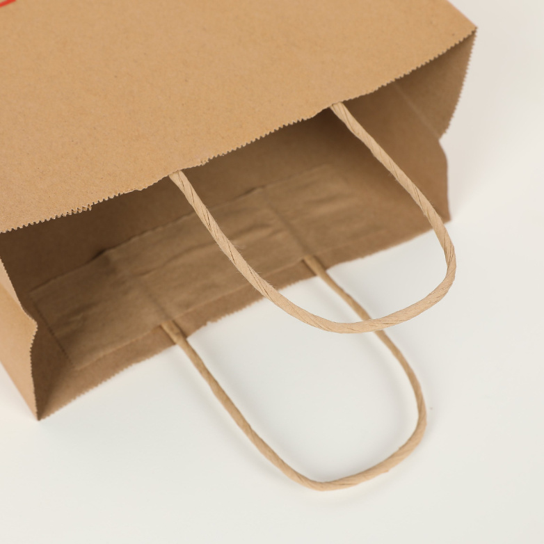 Natural Latest Style Brown Craft Paper Bags with Twisted Handle