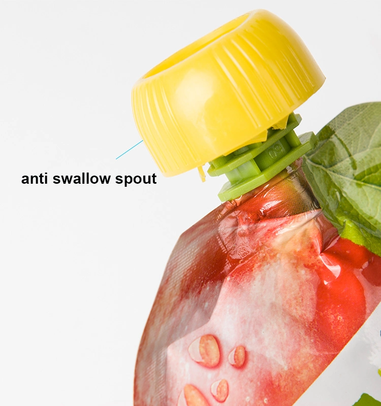 Custom Plastic Fruit Juice Pack Pouch Bags Liquid Stand up Pouches Packaging Bag with Spout