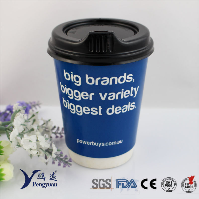 Black Hot Coffee Drink Plastic PS Material SIP Lids