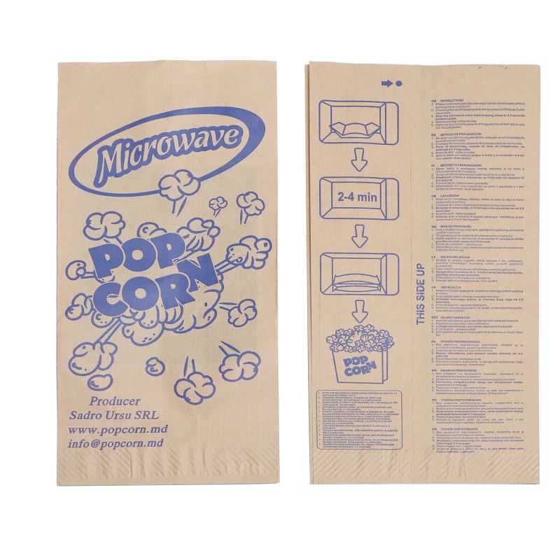 Custom Customized Printing Heating Paper Bag Microwave Kraft Paper Bag