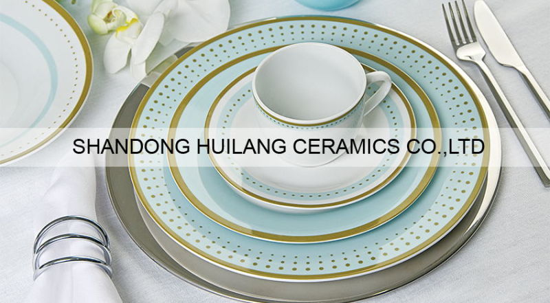 Luxury Round Porcelain Dish Ceramic Dinner Plate for Restaurant&Home