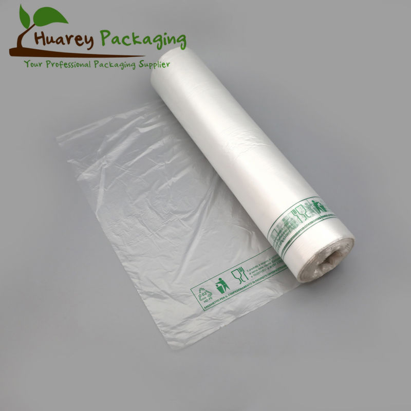 Supermarket Plastic Bags Roll, Produce Roll Bag, Clear HDPE Bags on a Roll