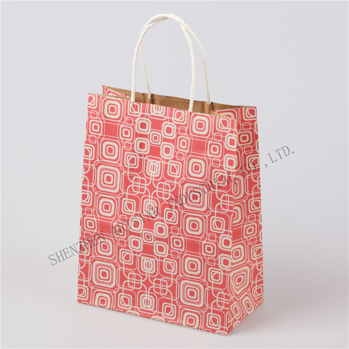 Classic Design Color Printed Kraft Bag